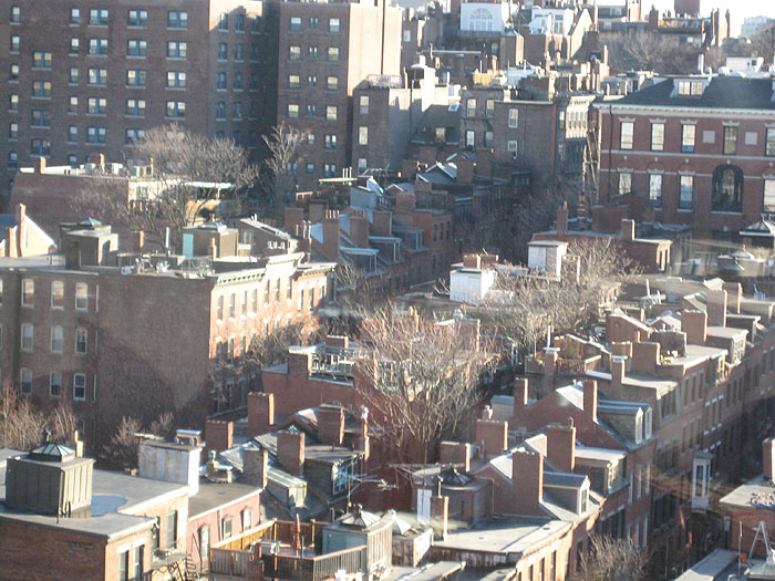 Aerial Boston Beacon Hill from MGH